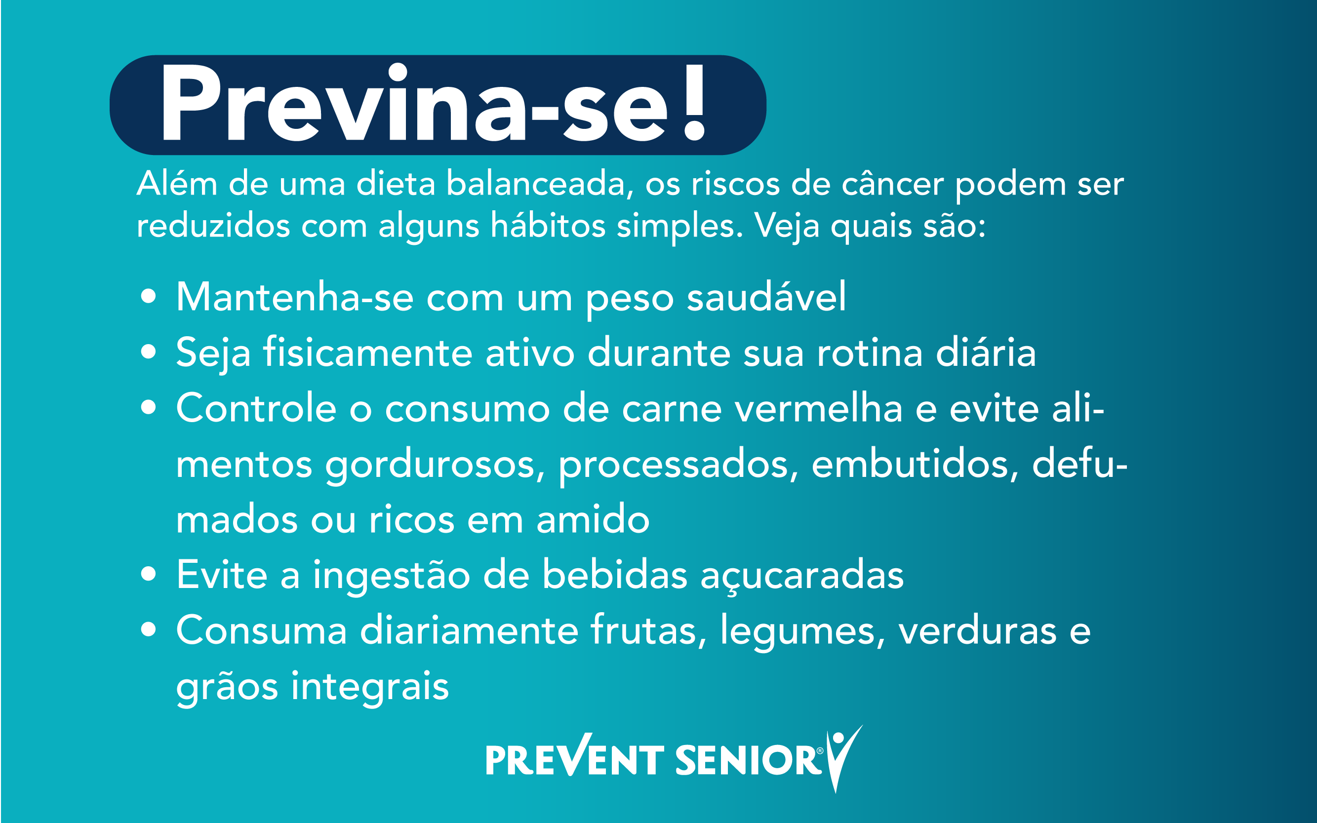 Hábitos que podem ajudar na prevenção do câncer