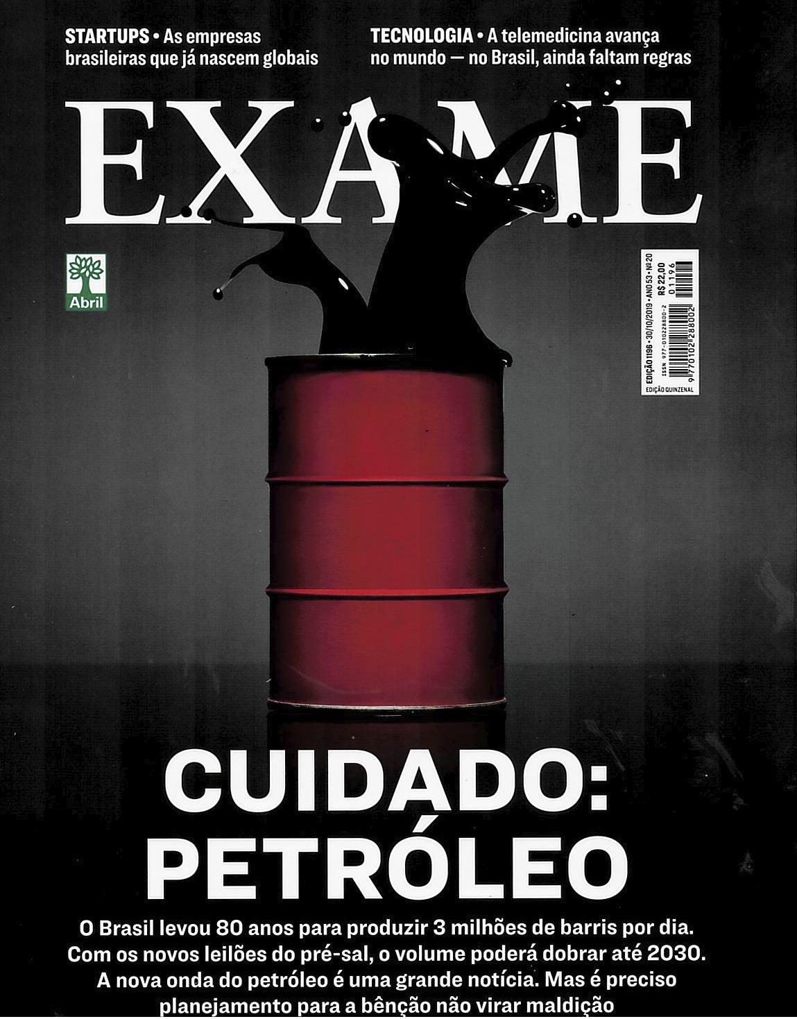 capa da revista exame cuidado petróleo